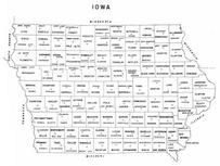 Iowa State Map, Worth County 1960